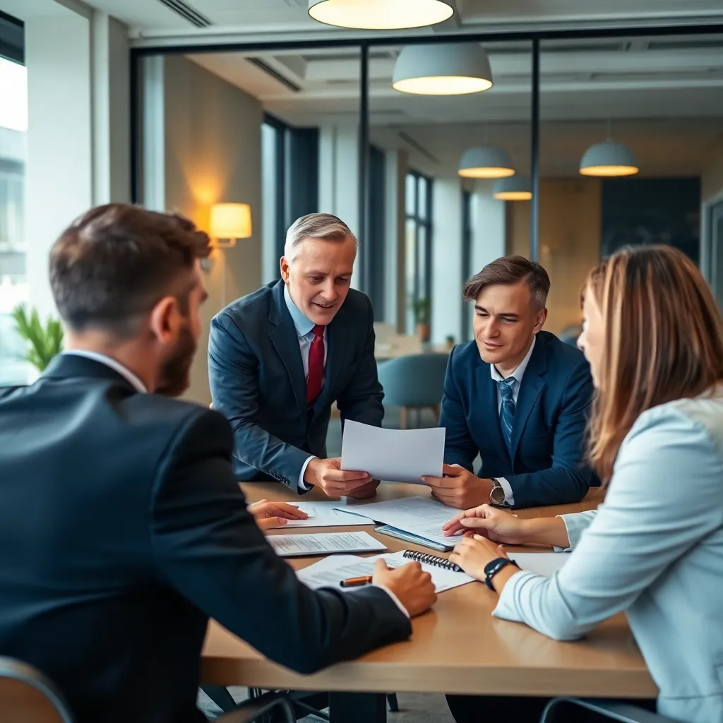 Nederlandse managers bespreken strategisch plan met aantekeningen