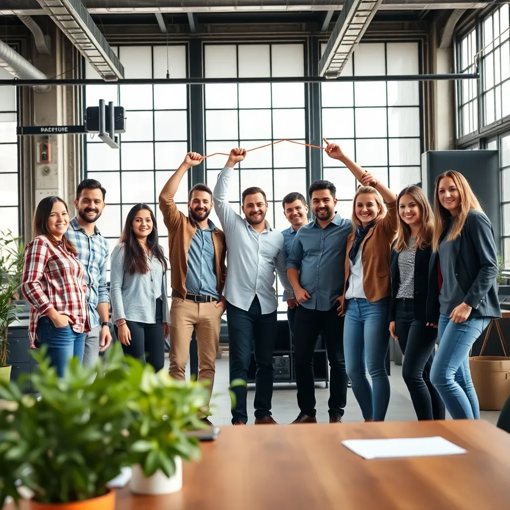 Innovatief team in een Nederlandse startup werkt samen