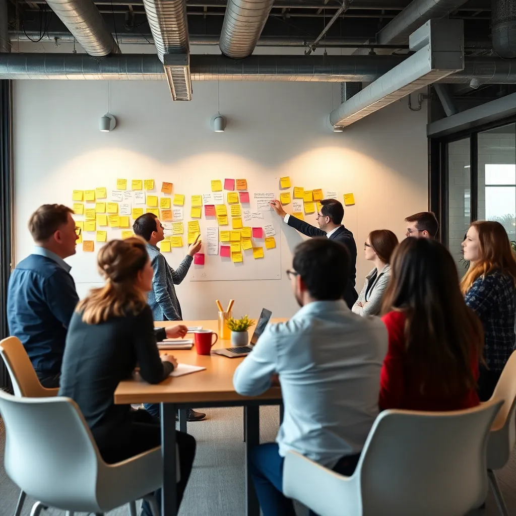 Innovatieve denksessie in Nederlands tech bedrijf